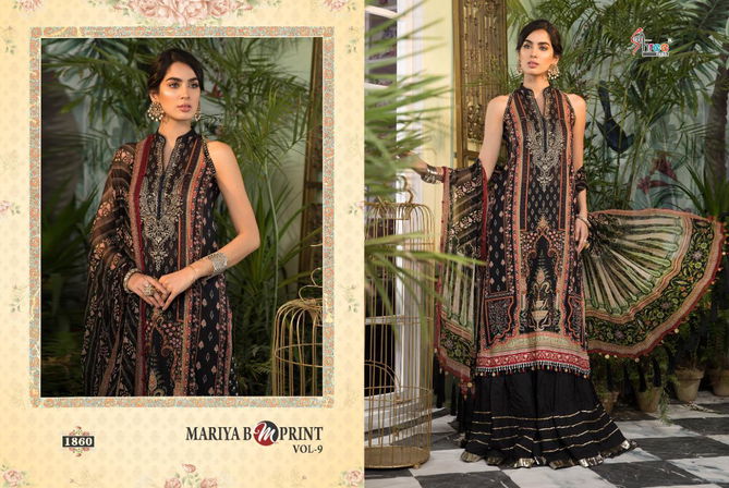 Shree Mariya B Mprint 9 Latest Fancy Pure Cotton Print With Exclusive Embroidery Pakistani Salwar Suits Collection